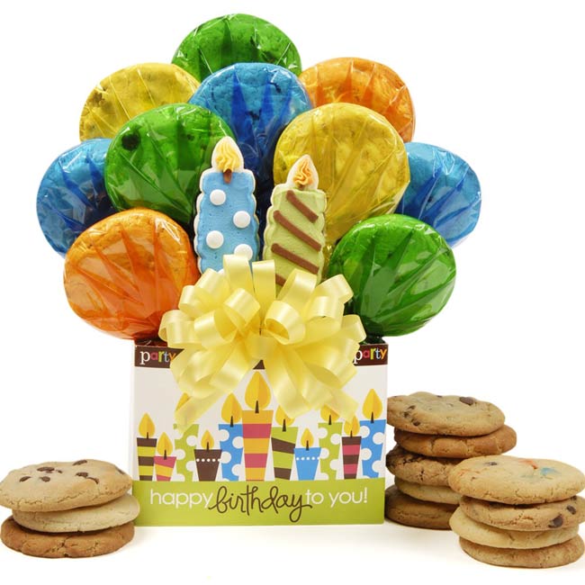 Birthday Box Cookie Bouquet